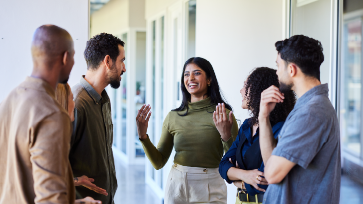 Group of people speaking